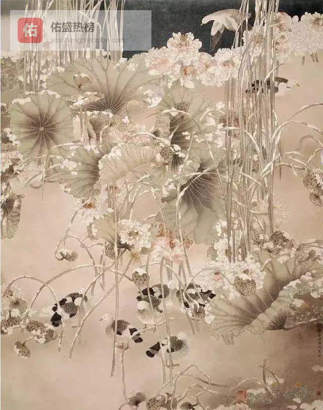 雪里荷花：贾广健让盛夏与隆冬在同一幅画里呼吸