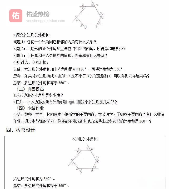 一节课看懂多边形外角和：360°的秘密与实战