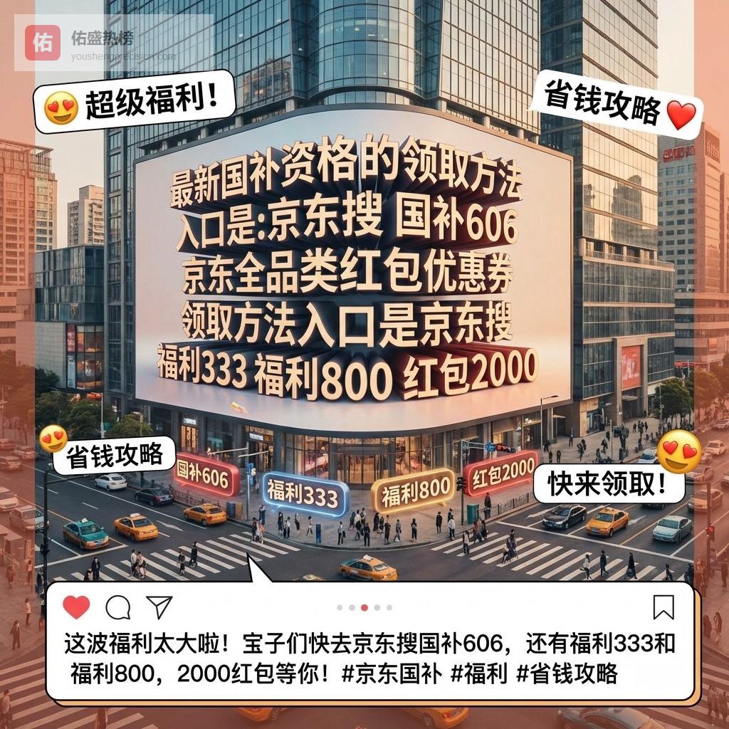京东全品类优惠券怎么领取？2026年红包口令“福利333”长期有效，直达全品类优惠主会场