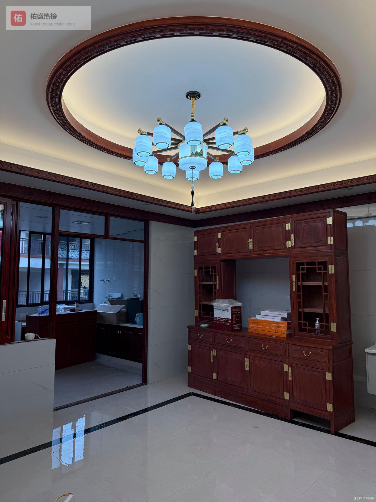 莱安华筑古建红木整装案例：泉州德化170㎡大平层，臻选小巴花材质