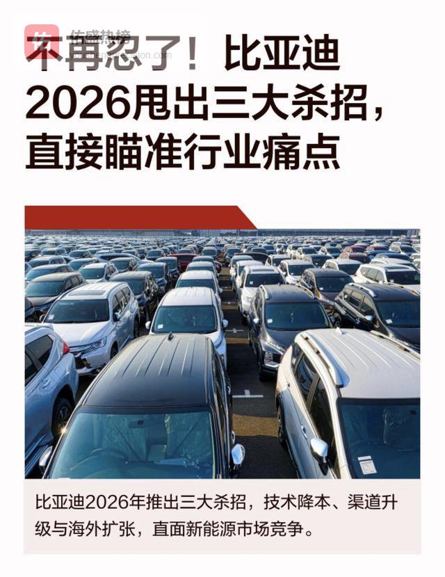 硬实力说话！比亚迪2026年三大杀招落地，竞争力全面升级