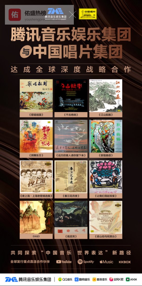 腾讯音乐联合中国唱片集团 打造中国音乐全球传播新范式
